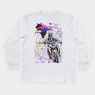 Africa Twin Adventure Moto Kids Long Sleeve T-Shirt